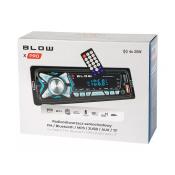 BLOW X-PRO automobilinis radijas MP3/USB/micro USB/BLUETOOTH juodas