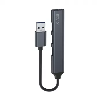 USB šakotuvas SAVIO AK-70, 7 prievadų USB 3.0, 4 naudojami prievadai, USB Type-A šeimininko jungtis, 5 Gbit/s perdavimo greitis, garantija 2 metai