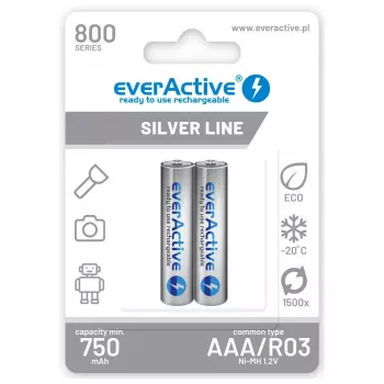 Įkraunama baterija everActive EVHRL03-800 AAA NiMH 1,2 V, cilindrinė, 4 vienetų pakuotė