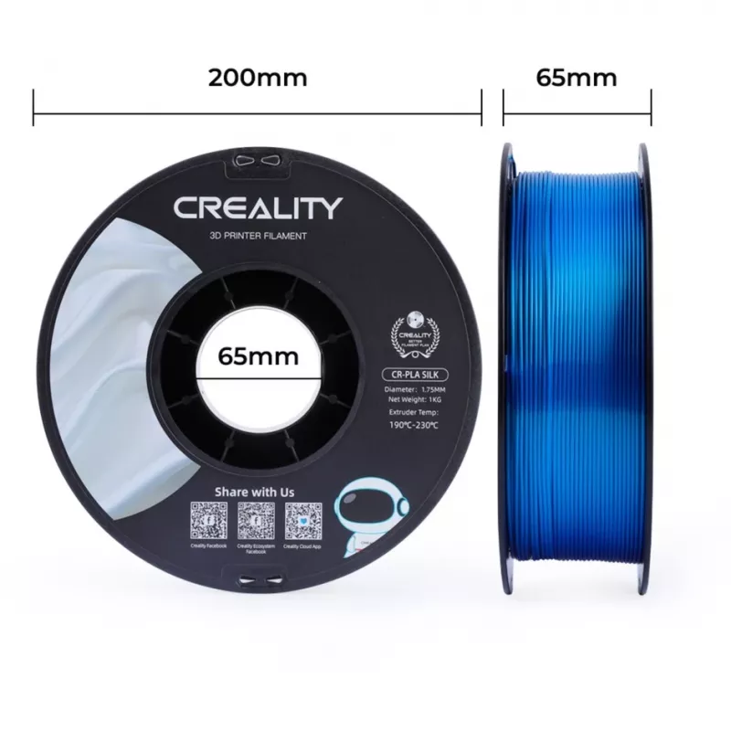 3D spausdinimo medžiaga Creality 3D 3301120006 Silk Blue 1 kg 1,75 mm