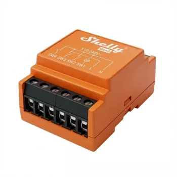 Elektrinis relė Shelly i4 Gen3 Orange Wi‑Fi 2.4 GHz 1 W 110–240 V 4 kanalų