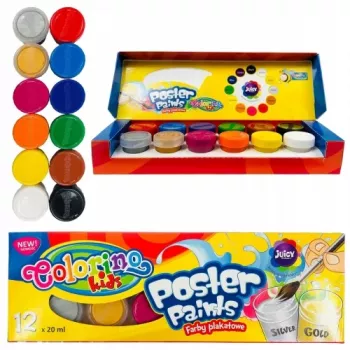 Colorino Kids Poster dažai 12 spalvų 20 ml