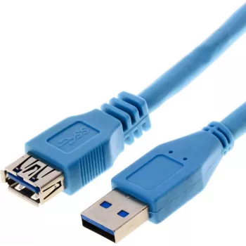 USB kabelis Helos 014686 USB 3.2 Gen 1 3 m mėlynas