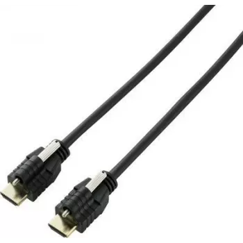 SpeaKa Professional HDMI laidas 5.00 m SP-9784192, Audio Return Channel, auksuoti kontaktai, fiksavimo varžteliai, Ultra HD (4K), juodas