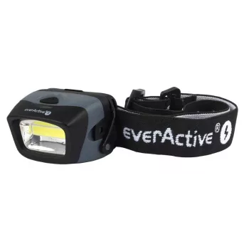 Priekinė lemputė everActive HL-150, 150 lm, 3 W, IPX4, 3×AAA, juoda