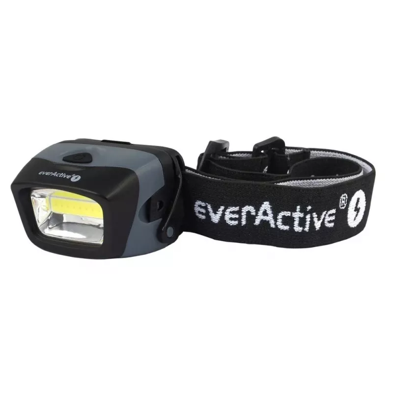 Priekinė lemputė everActive HL-150, 150 lm, 3 W, IPX4, 3×AAA, juoda