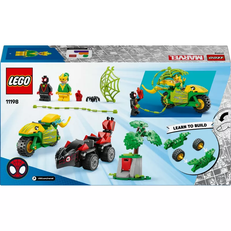 LEGO MARVEL 11198 Sukamasis ir Elektro dinozaurų transporto priemonių gaudynės