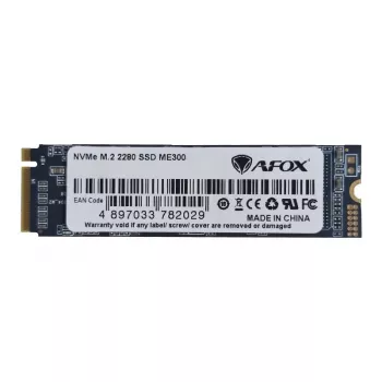 Vidinis M.2 NVMe SSD AFOX ME300 128GB (PCIe x4, 3D NAND, iki 1.6 GB/s skaitymo, 600 MB/s rašymo)