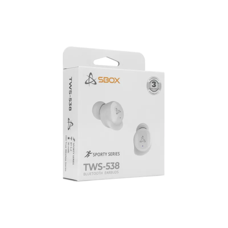 Ausinės SBOX EB-TWS538 Baltos