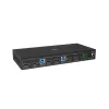 Lindy 2 prievadų dviejų galvučių HDMI 4K60, USB 3.0 KVM jungiklis, 4096 x 2160 pikselių, 4K Ultra HD, juodas