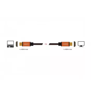 HDMI kabelis DeLOCK 85729 2 m HDMI A tipas standartinis juodas auksinis