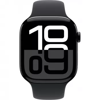 Apple Watch Series 10 aliumininis korpusas GPS + Cellular 46mm Diamond Black Sport Band Black M/L