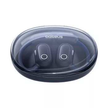 Baseus Eli Sport 1 atviro tipo belaidės ausinės Cosmic Black su USB laidu