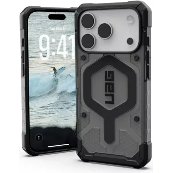 UAG Urban Armor Gear Pathfinder MagSafe Dėklas | Apple iPhone 17 Pro | pelenų (permatoma pilka)/juoda | 114551113140