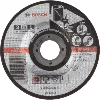 Bosch 2 608 602 388 pjovimo ir šlifavimo diskas 115 mm