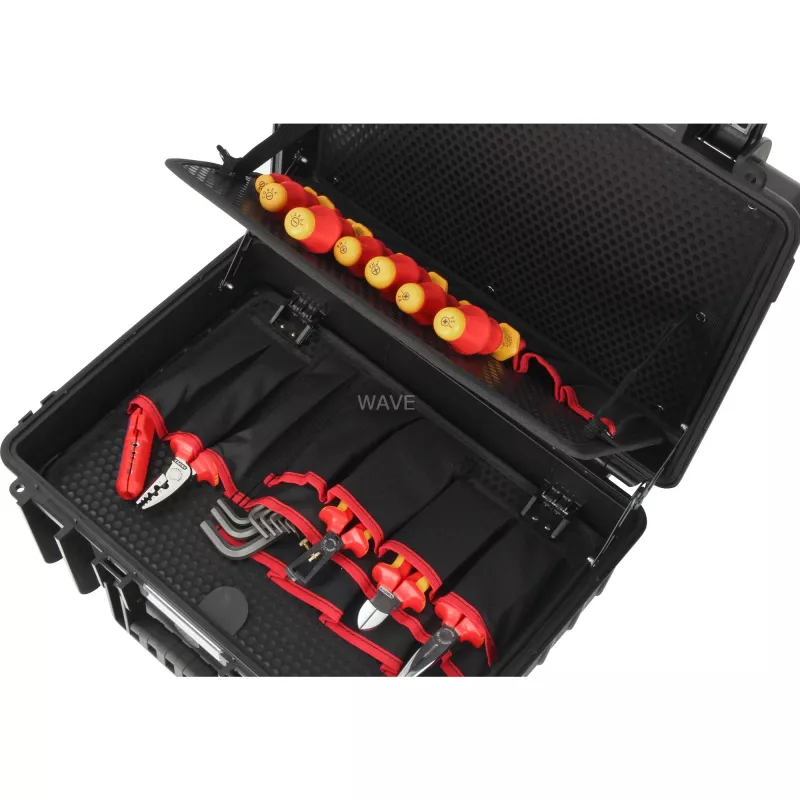 Dėžutė įrankiams Knipex Robust23 Start Black, polipropilenas, 437x172x307 mm