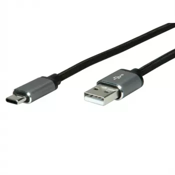 USB laidas ROLINE 11029029 USB 2.0 3 m USB A USB C juodas sidabrinis