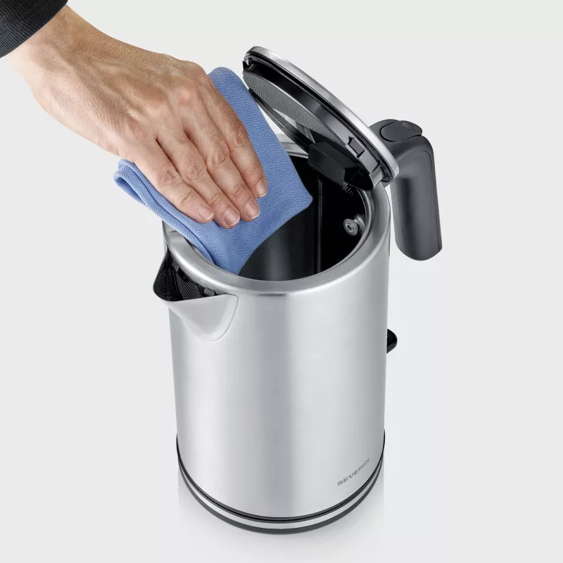 Elektrinis virdulys SEVERIN WK 3449 — 1,7 L, 2400 W, nerūdijantis plienas/plastikas, juodai-sidabrinis