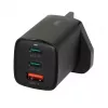 iBOX C-65 Black, universalus GaN 65W įkroviklis su UK kištuku