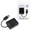 USB 2.0 4 prievadų šakotuvas LOGILINK UA0139, juodas