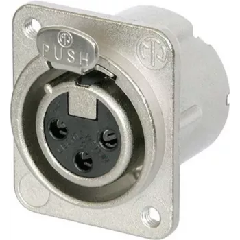 Neutrik NC3FD-LX-M3 Priedas Ryšiui Sidabrinis