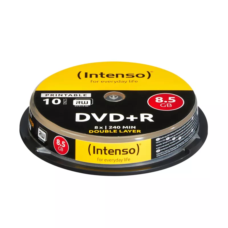 DVD+R DL Intenso 1x10 8.5GB 8x Double Layer spausdinami diskai
