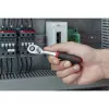 Reversinis reketas Wiha 45626 1/4 colio su mygtuku ir rutuliniu fiksatoriumi