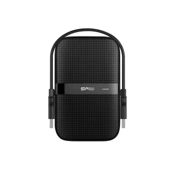 Išorinis kietasis diskas Silicon Power Armor A60 5TB 2,5 colio USB 3.2 Gen 1 atsparus smūgiams, juodas