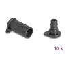 DeLOCK 60671 DL4 Silikoniniai apsauginiai kištukai 10 vnt. 14x29x14 mm juodi