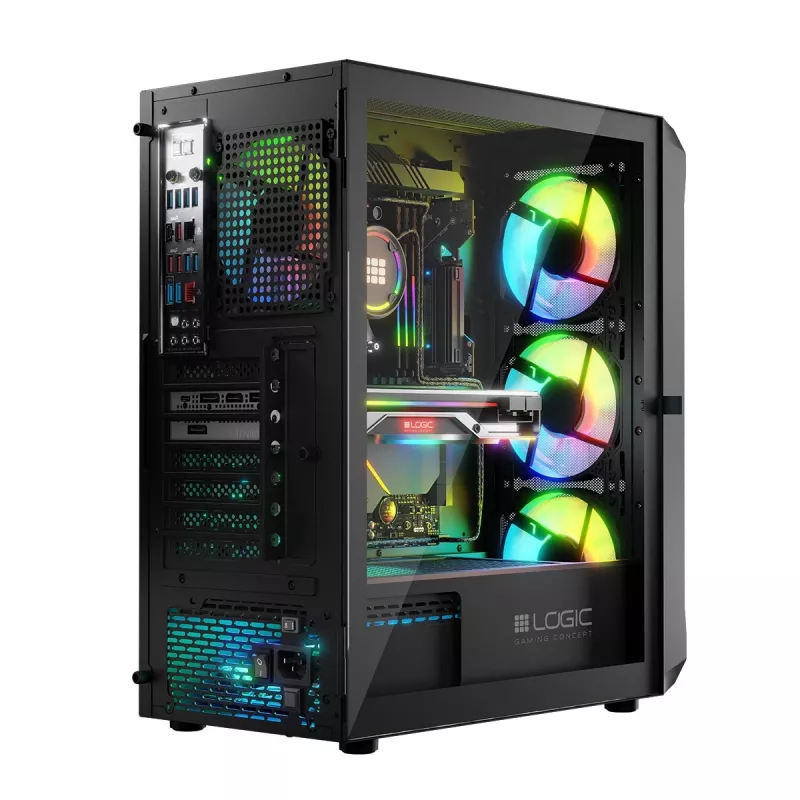 Korpusas Logic Concept Portos ARGB ATX juodas