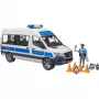 BRUDER Mercedes-Benz Policijos Sprinter komplektas su figūrėle ir šviesos/garso moduliu