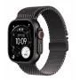 Išmanusis laikrodis Apple Watch Ultra 3 GPS + Cellular 49mm Titaninis korpusas juodos spalvos su juodu titaniniu Milanese apyranke, vidutinio dydžio