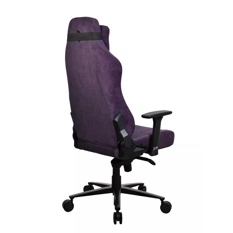 Žaidimų kėdė Arozzi Vernazza SoftFabric Violetinė – ergonomiškas dizainas, reguliuojami porankiai ir aukštis