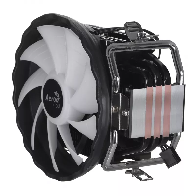 CPU aušintuvas AEROCOOL PGS Rave 4 FRGB 120 mm ventiliatorius, 4 šilumos vamzdeliai, ARGB, 120×25 mm, 1800 RPM, 12 V, 0,5 A