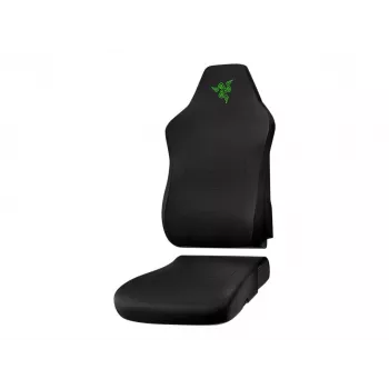 Razer Gaming Chair Sleeves RC81-04430100-R3M1 — juodos spalvos su žaliais akcentais, keičiamos medžiaginės užvalkalai