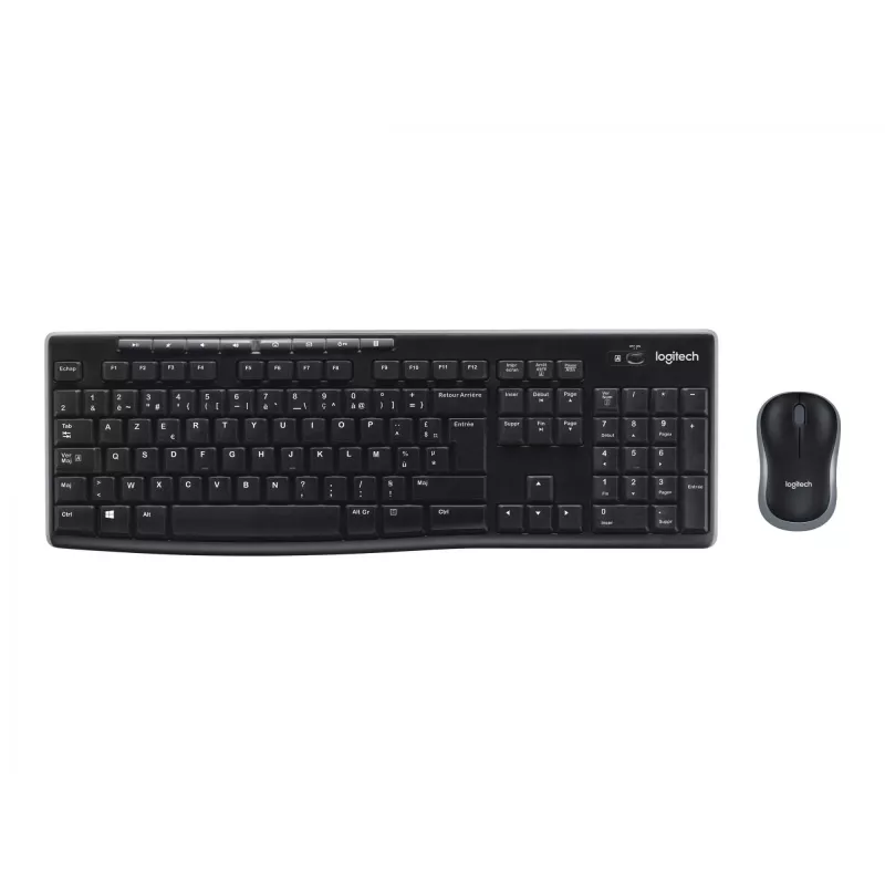 Logitech Wireless Combo MK270 - belaidis klaviatūros ir pelės rinkinys - 2,4 GHz - prancūziškas išdėstymas (920-004510)