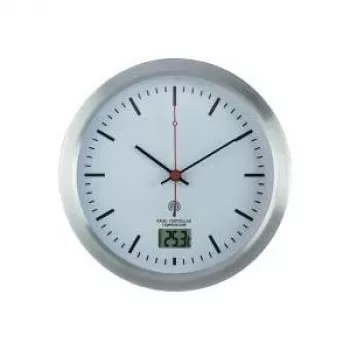 Sieninis laikrodis Renkforce E1003R — 17 cm skersmuo, sidabrinė spalva