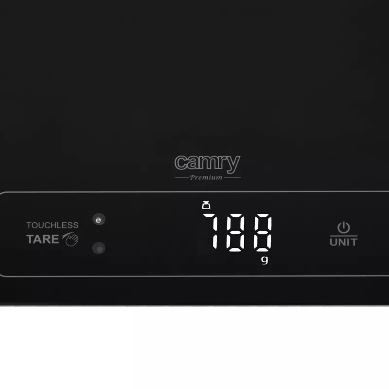 Virtuvinės svarstyklės Camry CR 3175, maks. 15 kg, padala 1 g, LED ekranas, juodos spalvos