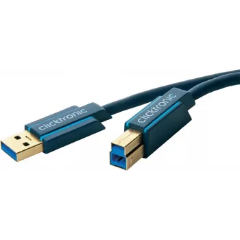 ClickTronic 3m USB3.0 A-B laidas, mėlynas (70093)