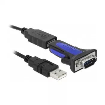 Serijinis kabelis DeLOCK 66280 USB Type-A DB-9 0,8 m juodas