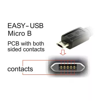 USB kabelis DeLOCK 83847 USB 2.0 0,5 m USB A Micro-USB B juodas