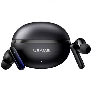 Belaidės Bluetooth ausinės Usams TWS E02 ANC+ENC juodos