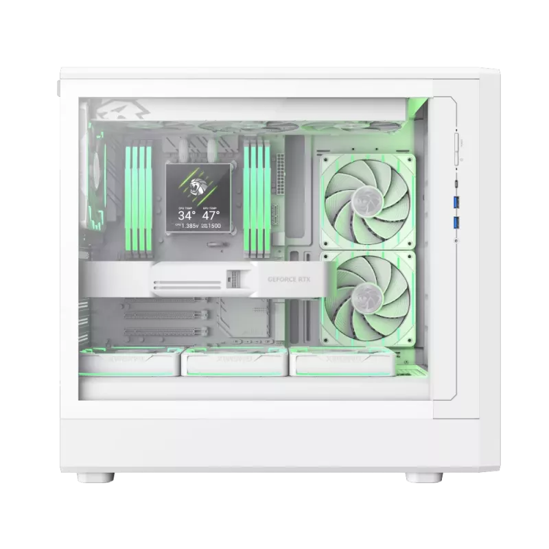 Gamemax korpusas CLAW 460 WH baltas, Mid-Tower, be maitinimo šaltinio