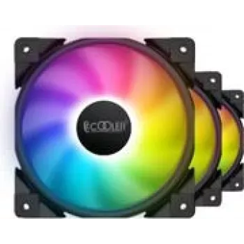 PCCOOLER 120mm HALO-FRGB-3I1 korpuso ventiliatorius, 120mm, 1000–2000 RPM, ARGB