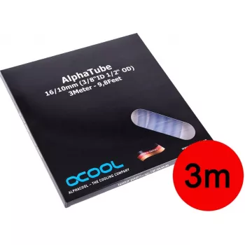 Vamzdis Alphacool 18575 skaidrus PVC 1,6 cm x 3 m (atidaryta pakuotė)