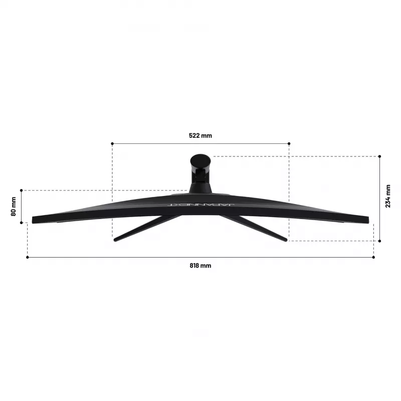 JAPANNEXT 86,4 cm JN-IPS340UWQHD60C-C65W-HS lenktas UWQHD monitorius