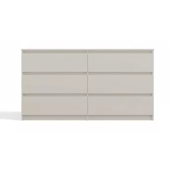 Komoda MALWA M6/140 – 6 stalčių, 1380×400×750 mm, kashmyro laminatas