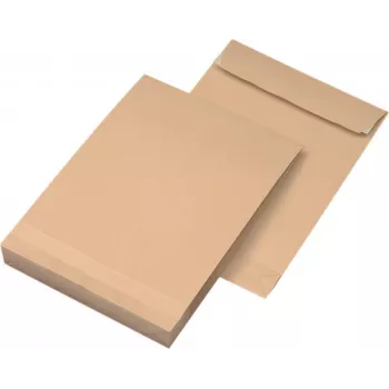 Pašto vokai MAILmedia B4 rudi su 4,0 cm šonu, pakuotė po 100 vnt.