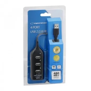 Esperanza EA116 USB mazgas 480 Mbit/s Juodas
