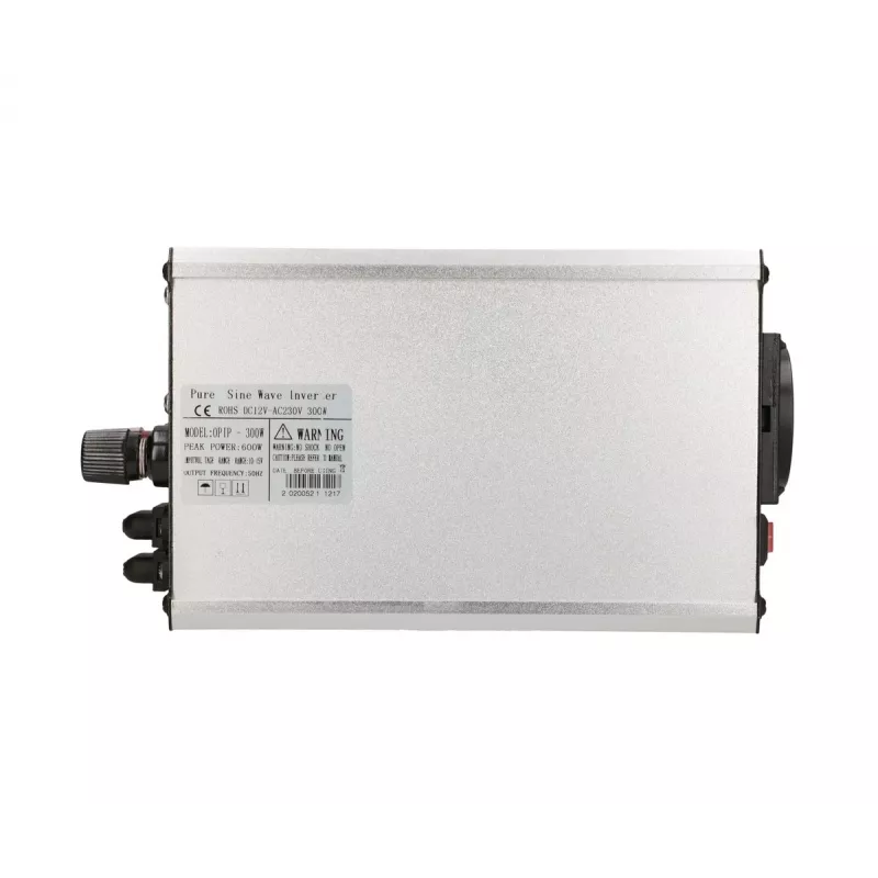 Įtampos keitiklis Extralink OPIP-300W 12V 300W grynas sinusas, aliuminio korpusas, aktyvus aušinimas